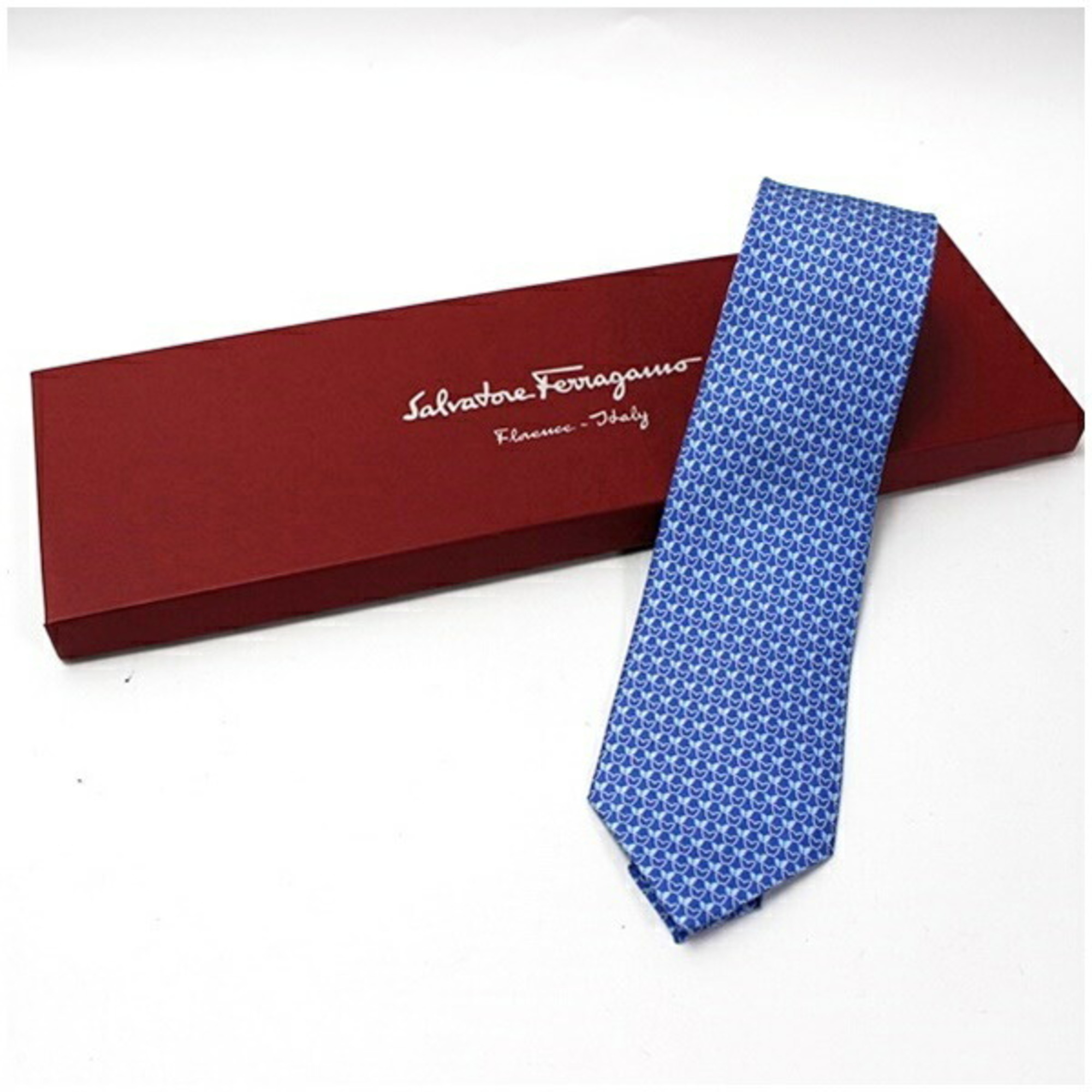 Salvatore Ferragamo Unused Silk Tie For Men.